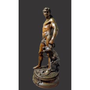 Large Bronze By Adrien Etienne Gaudez End 19 Eme 1845 Lyon 1902 Neuilly-sur-seine.