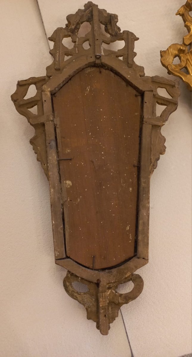 Lot Of Four Gilded Wooden Wall Mirrors-photo-4