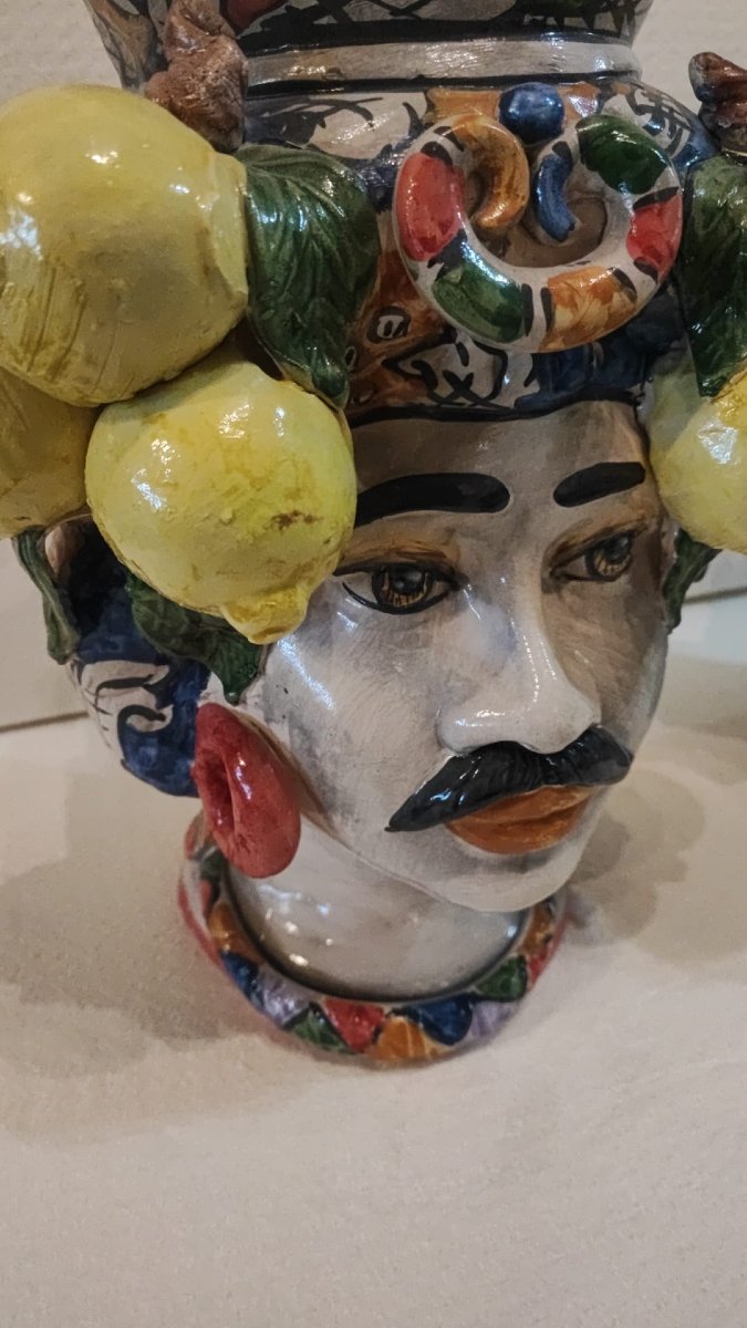  Moor's Head Vases From Caltagirone-photo-3