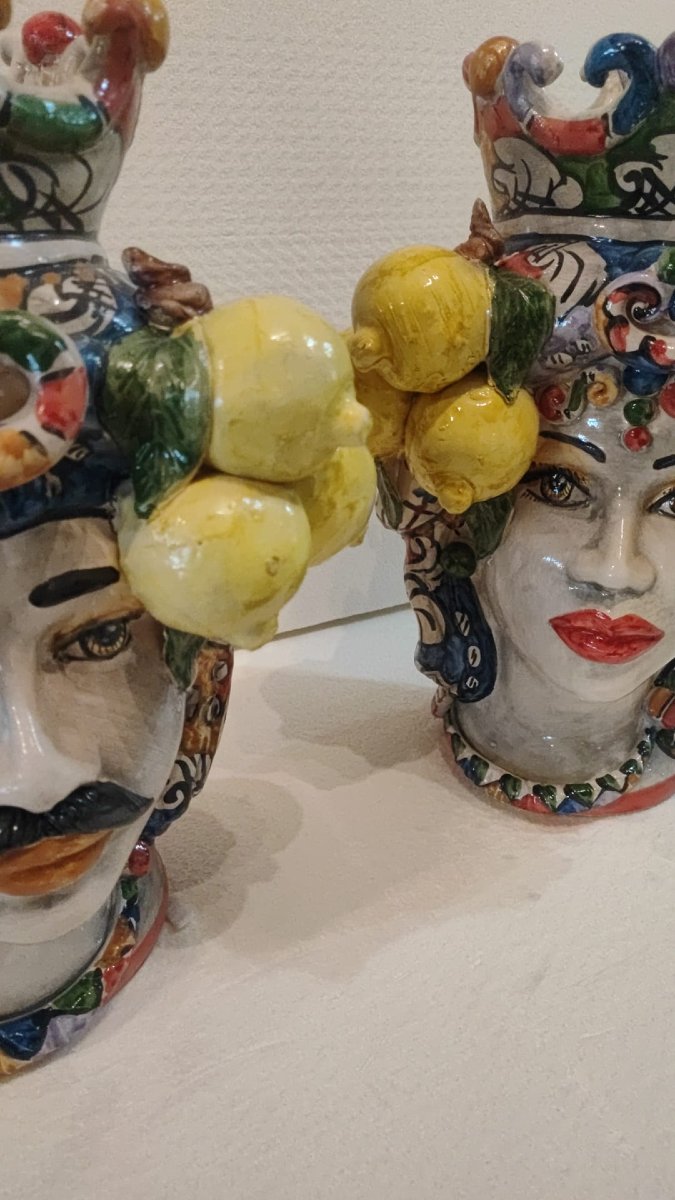 Moor's Head Vases From Caltagirone-photo-2