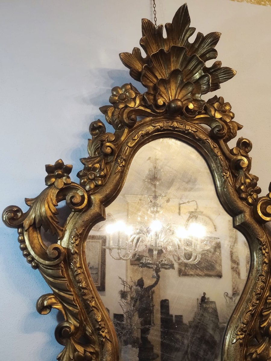 Paire de miroirs dorés-photo-4