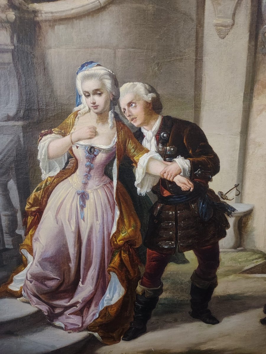 Ancient Painting (j.baptiste Lallemand 1710-1803)-photo-5