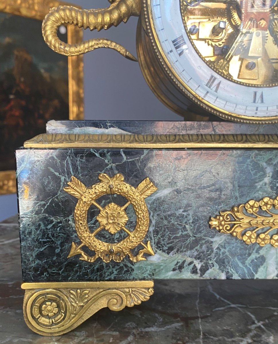Gilt Bronze Clock From The Second Half Of The 19th Century-photo-3
