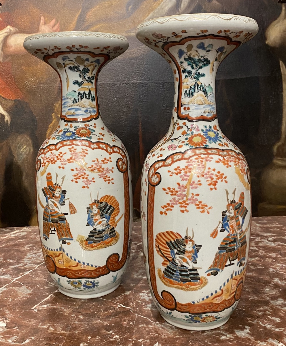 Paire de vases  japonais du XIXe siècle-photo-2