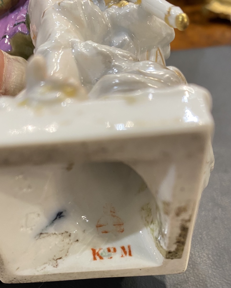 Porcelain Figurine Marked "kpm" From The Second Half Of The 19th Century-photo-1