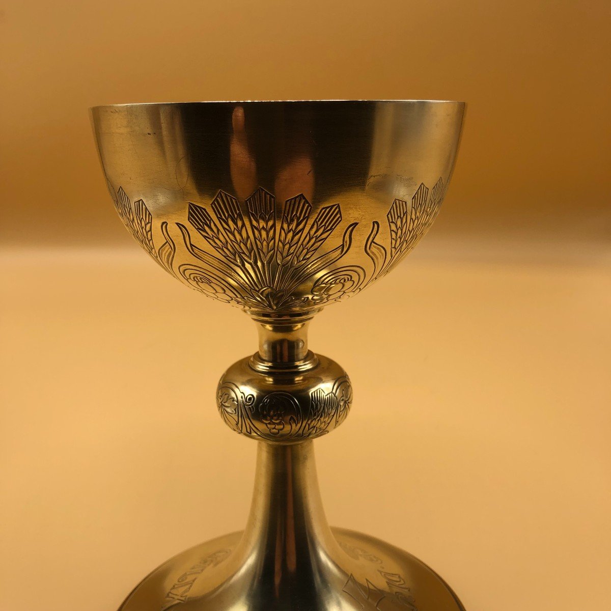 Liturgical Chalice In Fine Silver From The 19th Century -photo-3