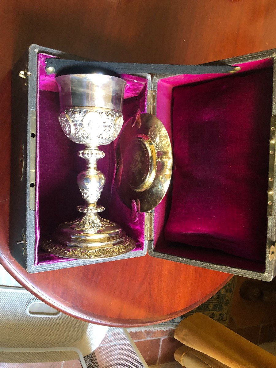 Solid Silver Florentine Goblet (hallmarked) From The Second Half Of The 18th Century.