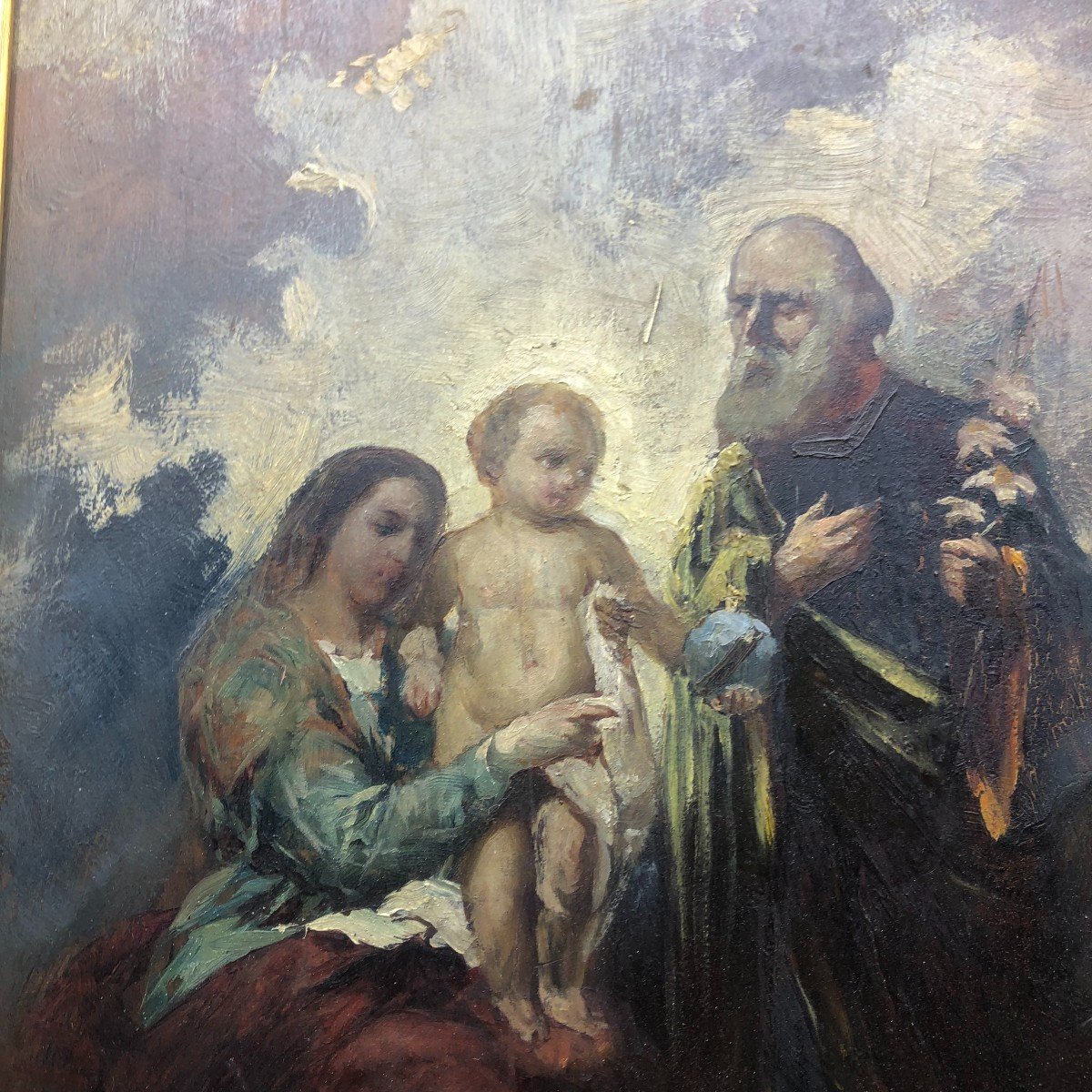 Beautiful From The Early 20th Century Representing The Holy Family-photo-2