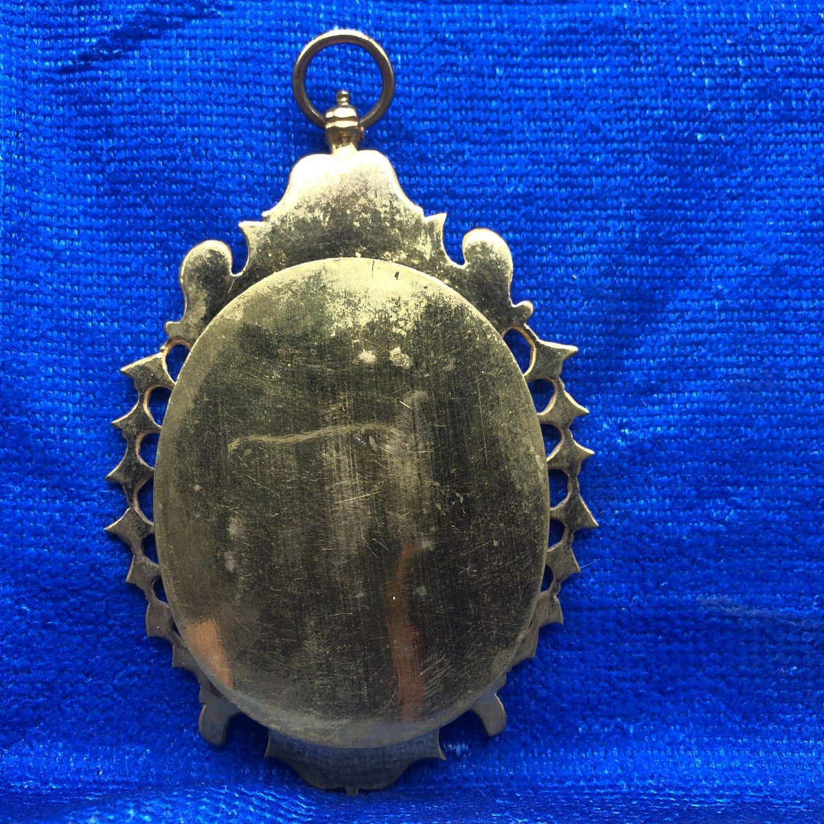 Golden Bronze Reliquary Of The Shroud Of N.s.g.c. And Arundine 18th Century Work -photo-3