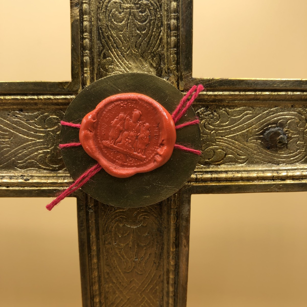Early 20th Century Medieval Style Bronze Stauroteca-photo-4