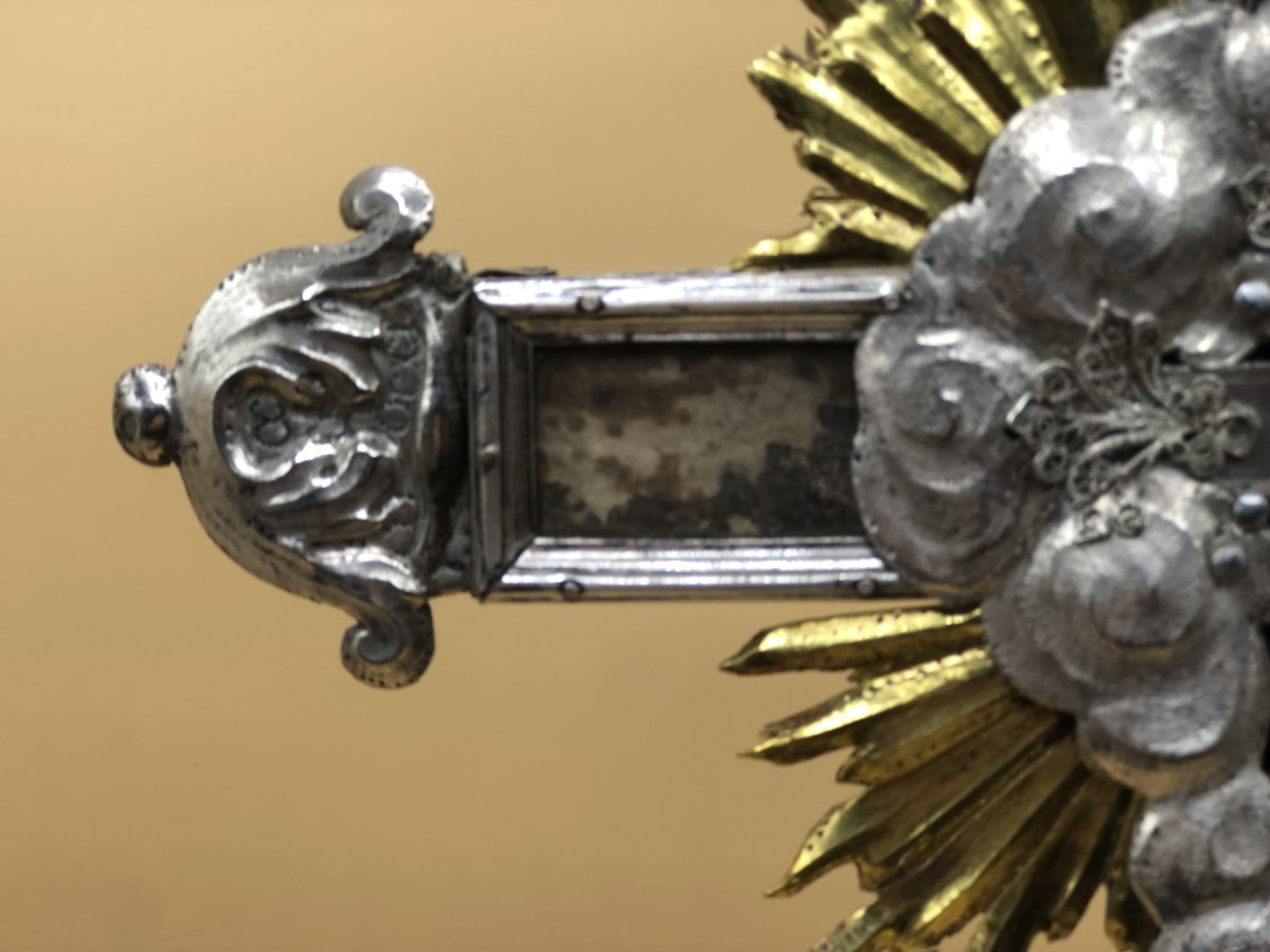Reliquaire en argent de la Sainte Croix du XVIIIe siècle-photo-5