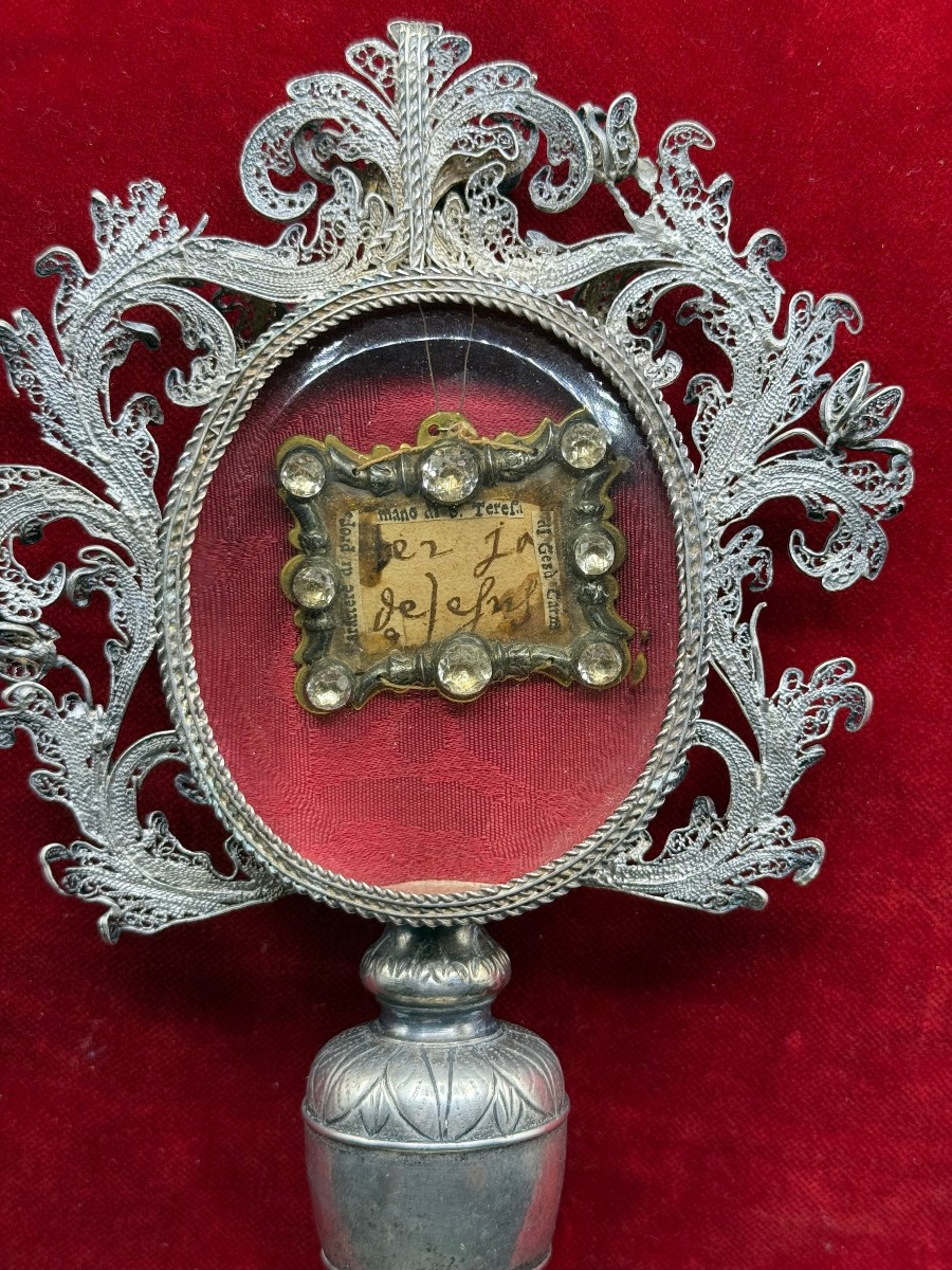 Silver Monstrance Reliquary Of Saint Teresa Of Avila-photo-3