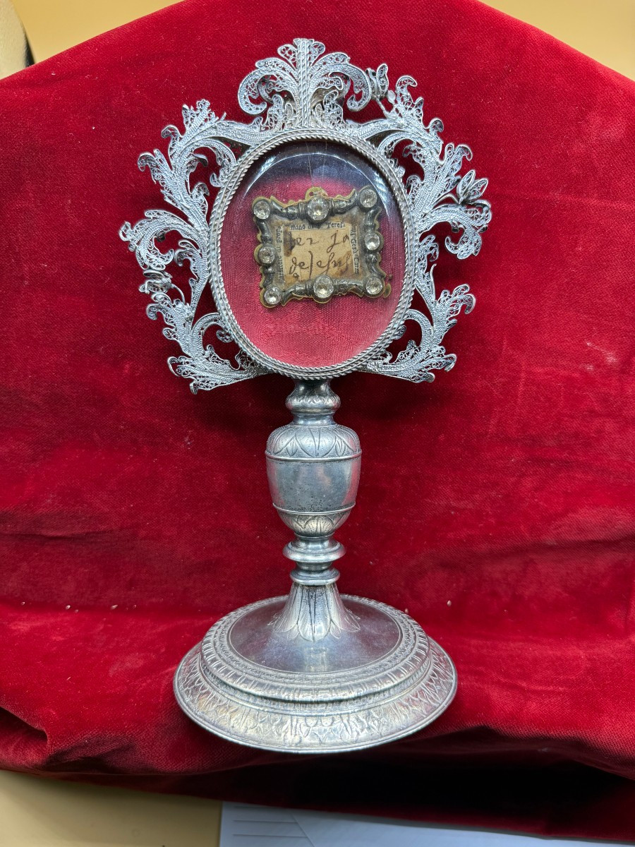 Silver Monstrance Reliquary Of Saint Teresa Of Avila