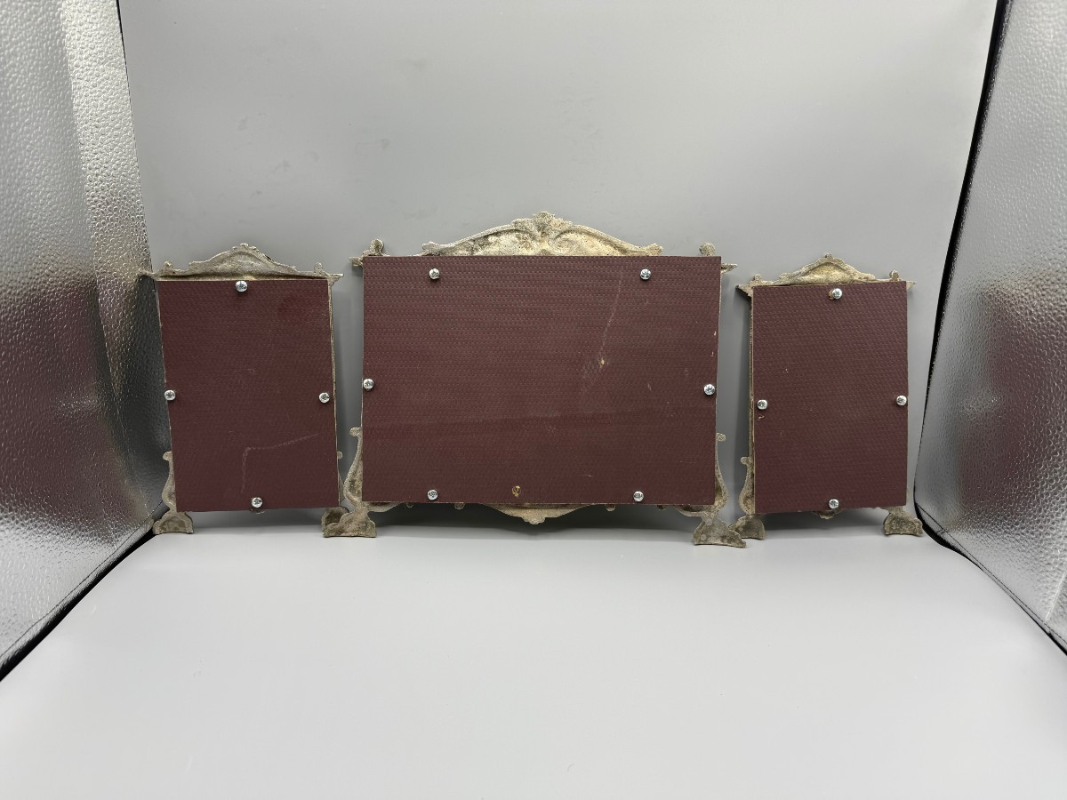 Set Di Carteglorie Da Altare In Metallo Argentato-photo-1