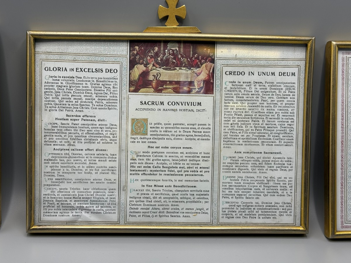 Set Of Gold-plated Metal Altar Cards-photo-2