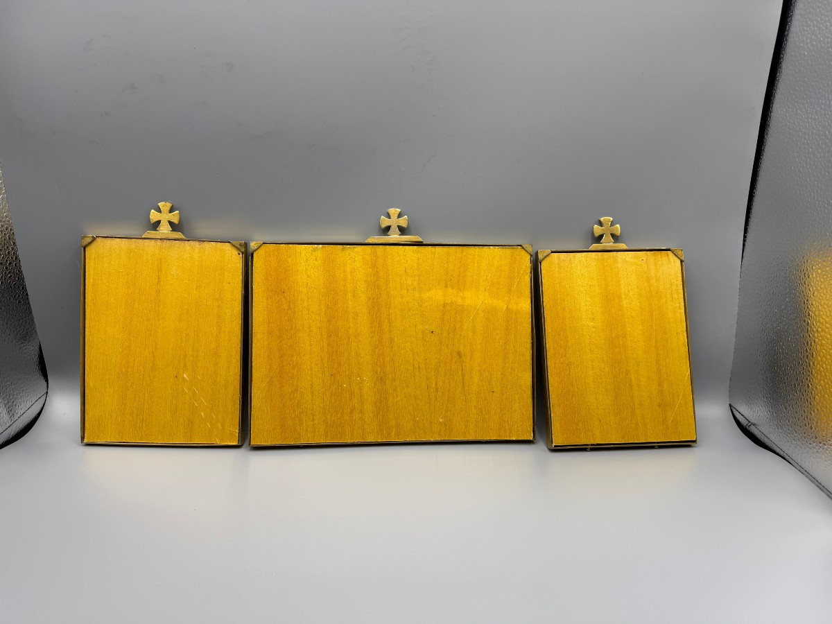 Set Of Gold-plated Metal Altar Cards-photo-1