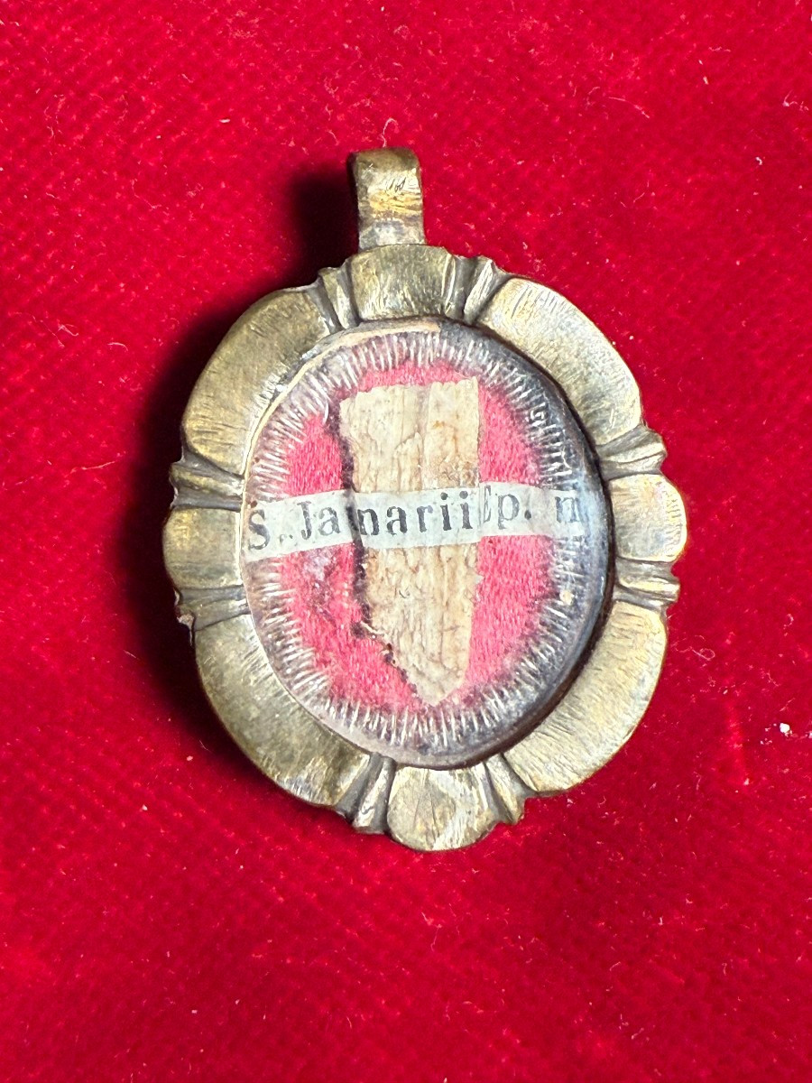 Bronze Reliquary Of Saint Januarius Bishop 