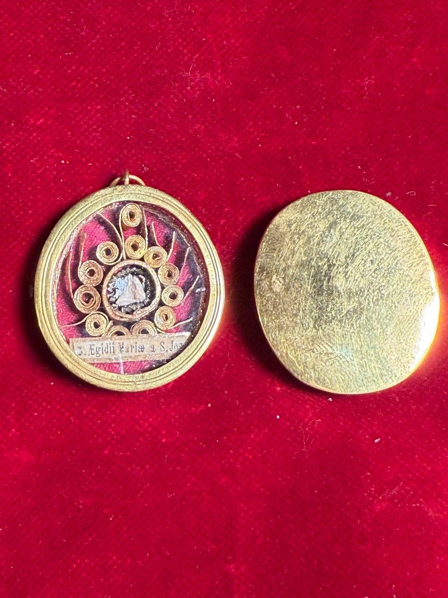 Reliquaire en laiton de saint Gilles Marie de saint Joseph de Tarente  -photo-2