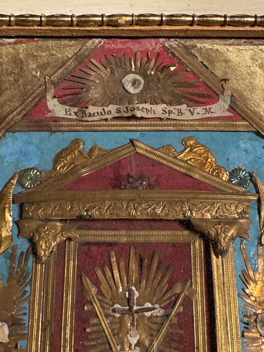 Paperolle Reliquary Frame With Seven Relics, Including The Holy Cross Of Our Lord Jesus Christ.-photo-1