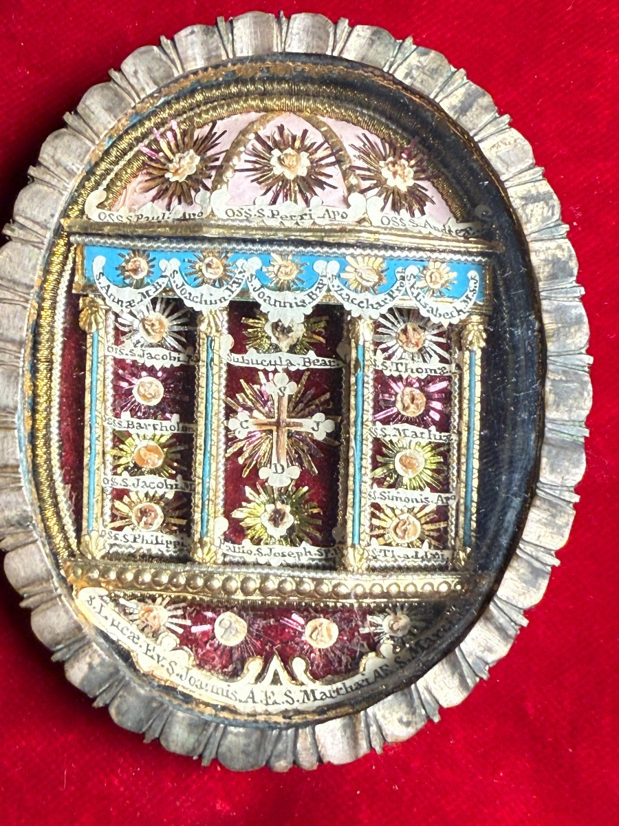 Reliquary Of The Holy Cross With The Apostles And Other Saints 