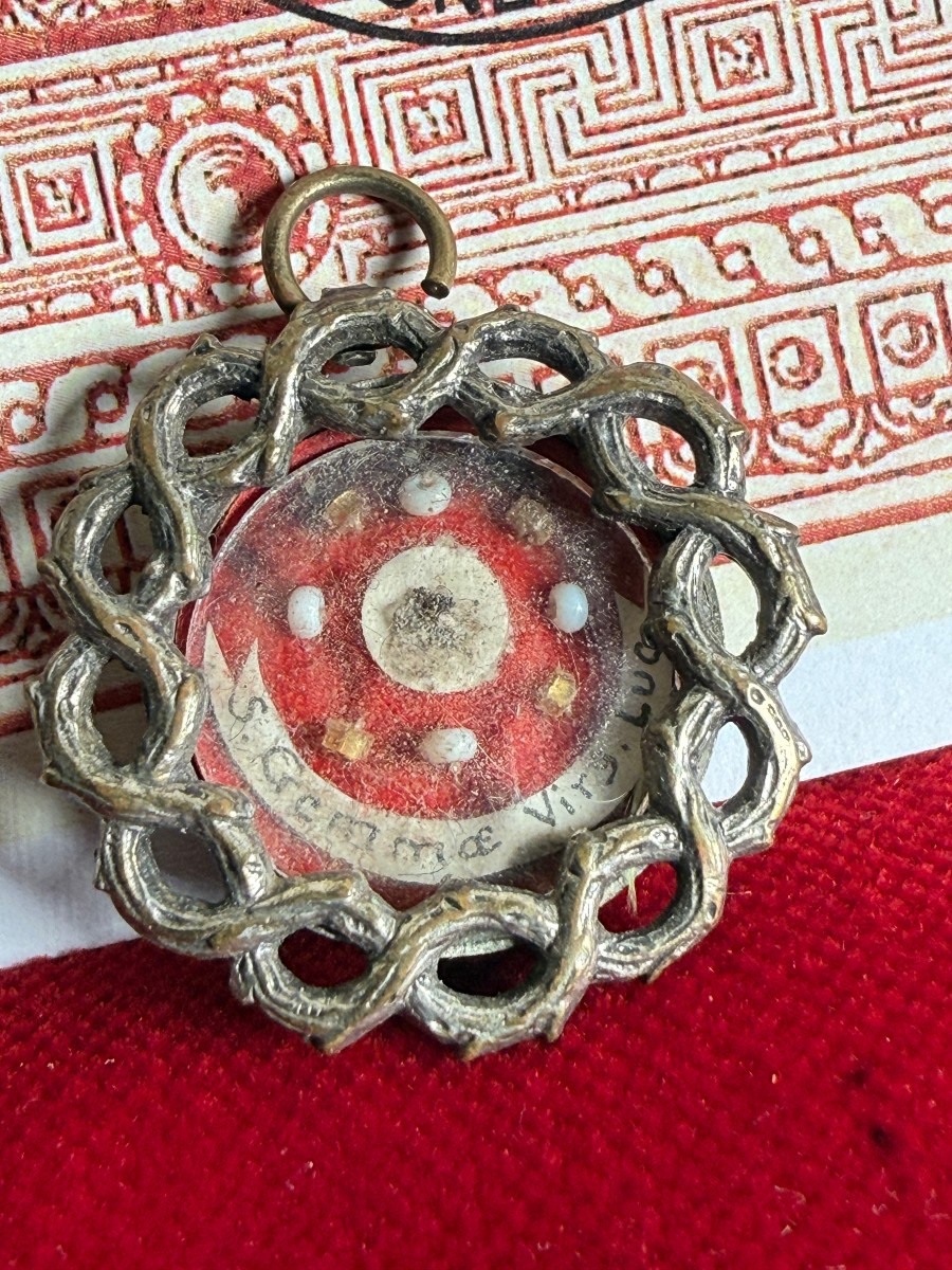 Reliquaire de sainte Gemma Galgani avec son taureau d'authenticité-photo-2