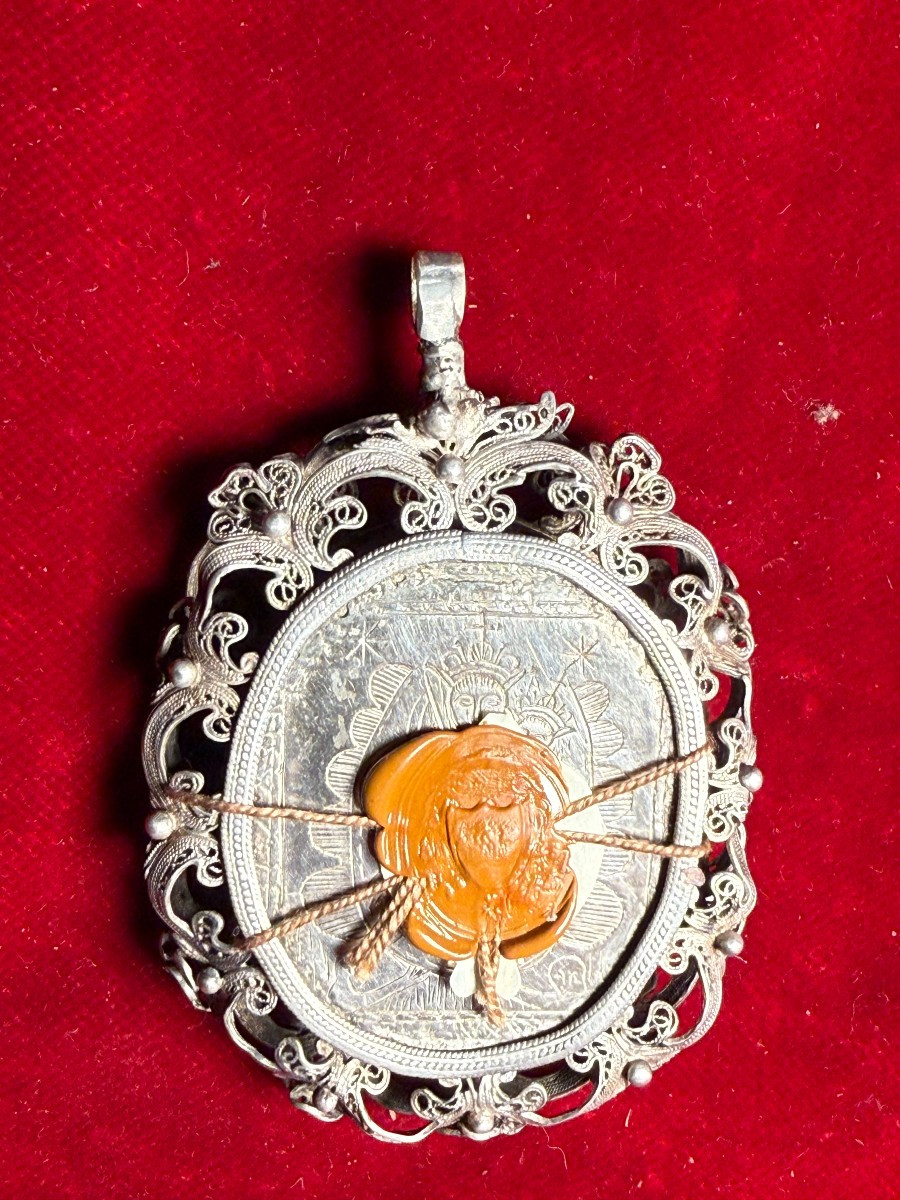 Silver Filigree Reliquary With The Relics Of Saints Joachim And Anne -photo-2