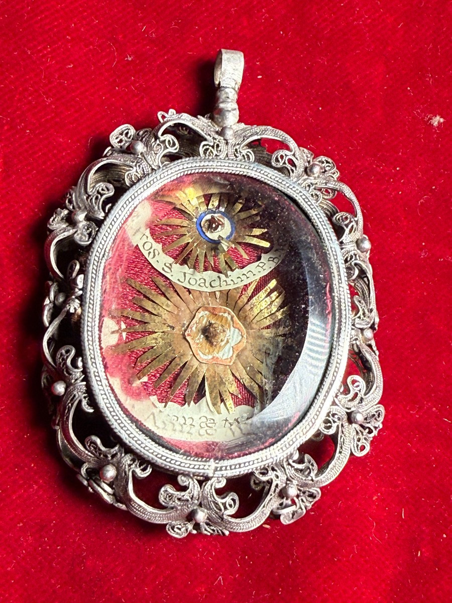 Silver Filigree Reliquary With The Relics Of Saints Joachim And Anne 