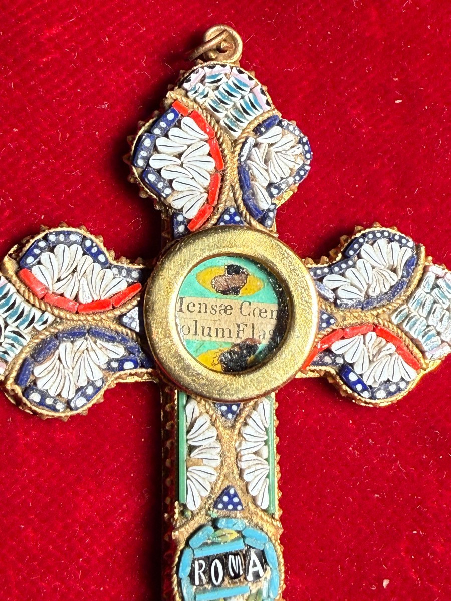 Roman Mosaic Pectoral Cross With Relics Of The Passion-photo-2
