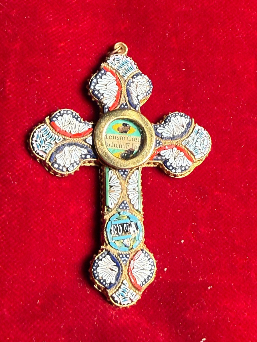 Roman Mosaic Pectoral Cross With Relics Of The Passion