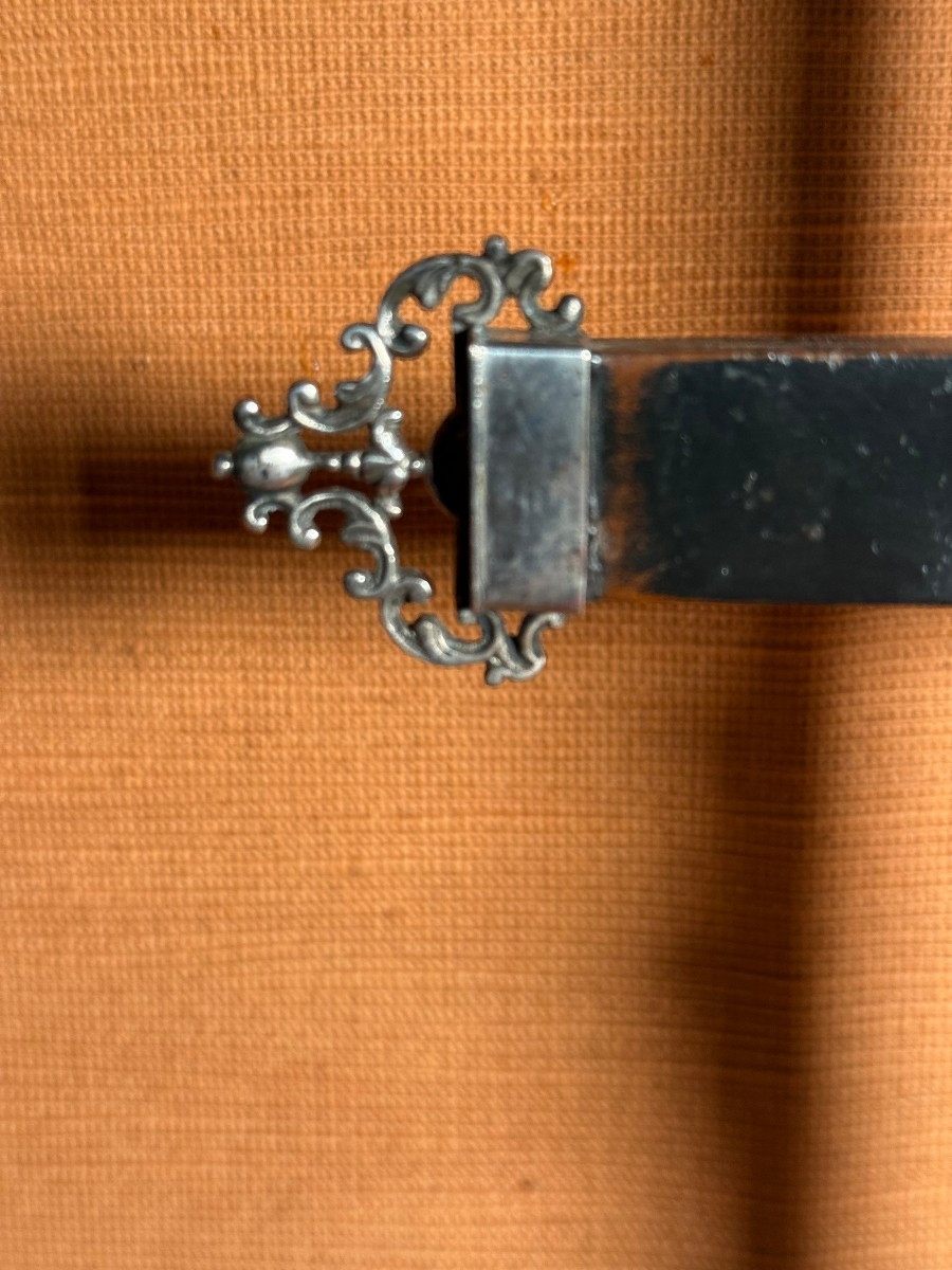 Cross With Base With Cross-heads And Christ In Silver And Relic On The Base,-photo-3