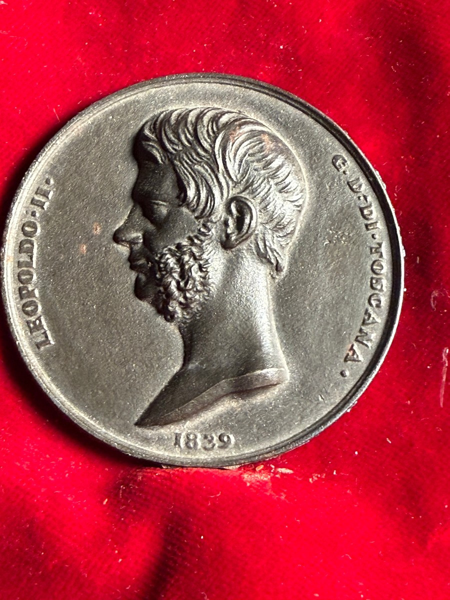 Bronze Commemorative Medal Of Grand Duke Leopold II Of Lorraine, Known As "canapone." 