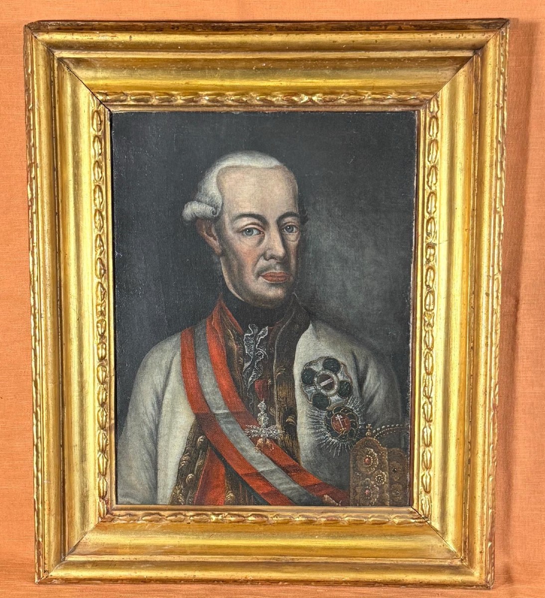 Tableau sur toile du XVIIIe siècle représentant le grand-duc Pierre-Léopold de Lorraine