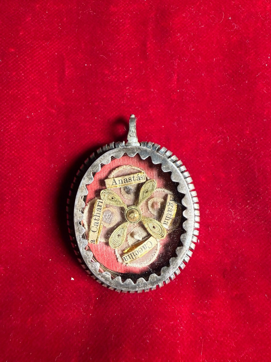 Silver Reliquary Of Saints Cecilia, Anastasia, Agatha, And Catherine