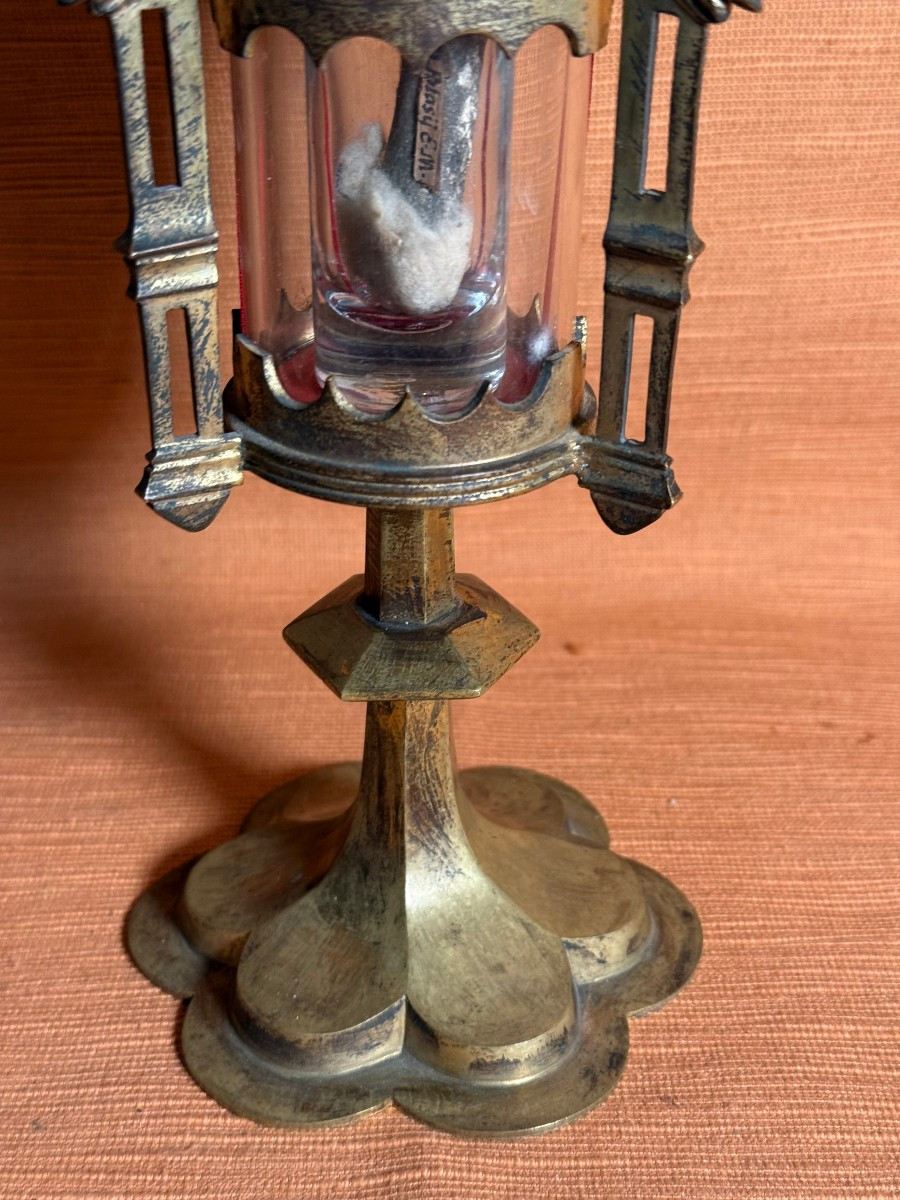 Gothic-style Bronze Reliquary With The Relic Of Saint Blaise The Bishop-photo-3