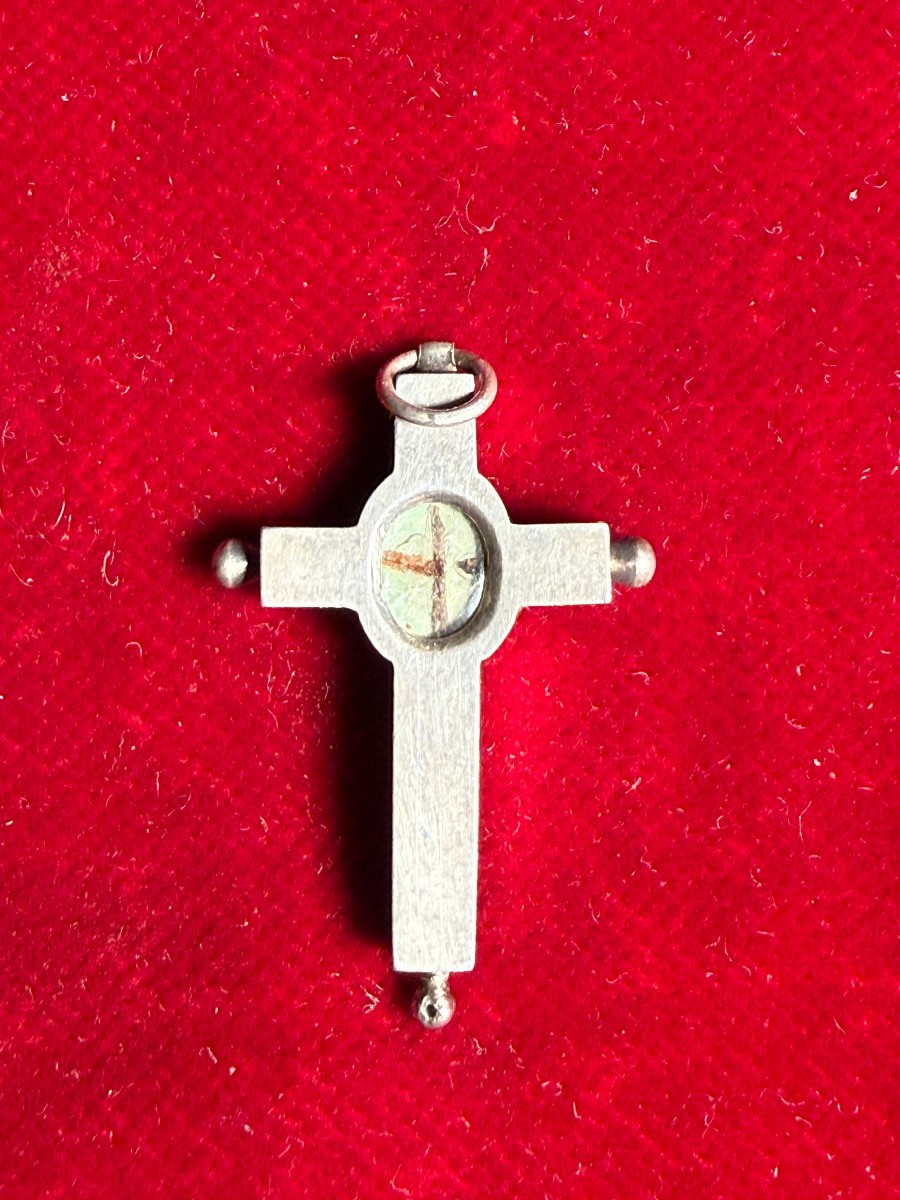 Small Silver Shrine Containing Relics Of The Holy Cross 