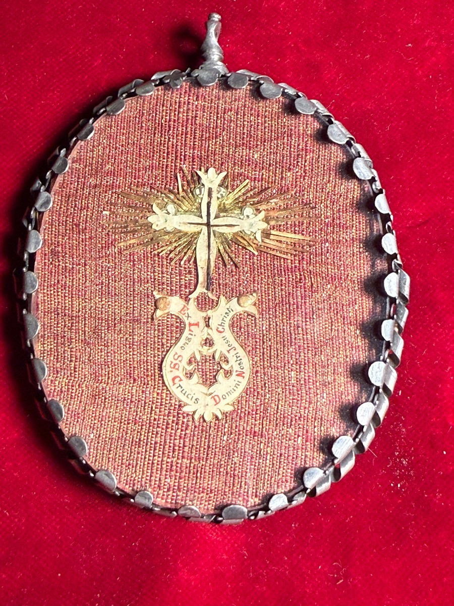 Silver Reliquary Of The Holy Cross Of Our Lord Jesus Christ.