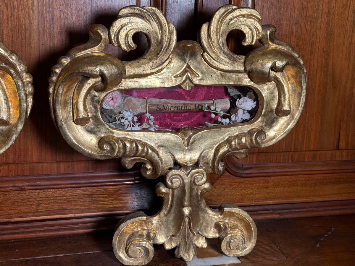 Paire de reliquaires contenant les reliques de sainte Florence, évêque et m. et S.Vincenzino m.-photo-3