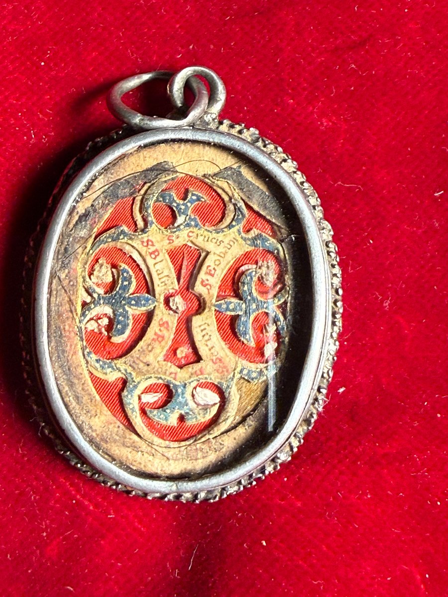 Double-sided Silver Filigree Reliquary Containing Various Relics Of Saints  -photo-2