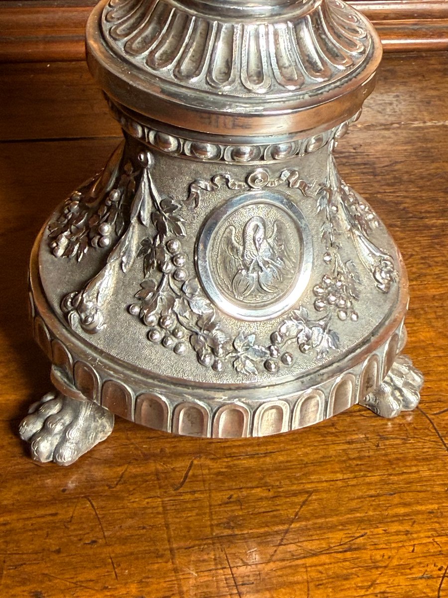18th-century Louis XV-period Monstrance Made Of Solid Silver, In Its Case  -photo-1