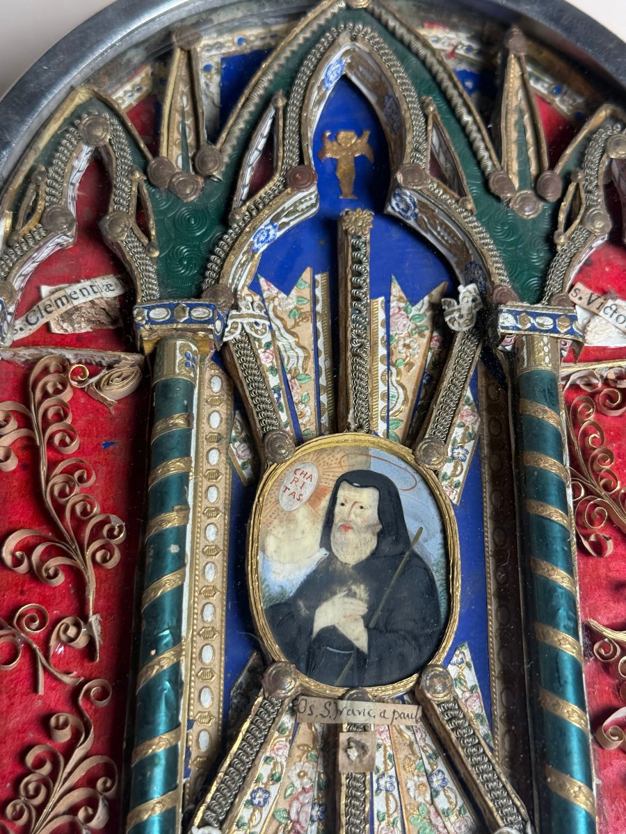 Silver Reliquary Of St. Francis Of Paola And 7 Other Saints  -photo-2