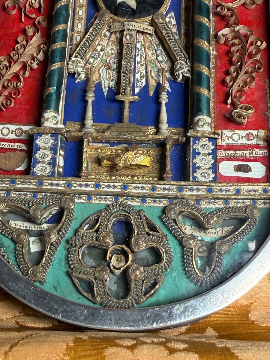 Silver Reliquary Of St. Francis Of Paola And 7 Other Saints  -photo-3