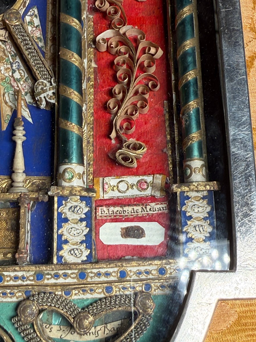 Silver Reliquary Of St. Francis Of Paola And 7 Other Saints  -photo-2