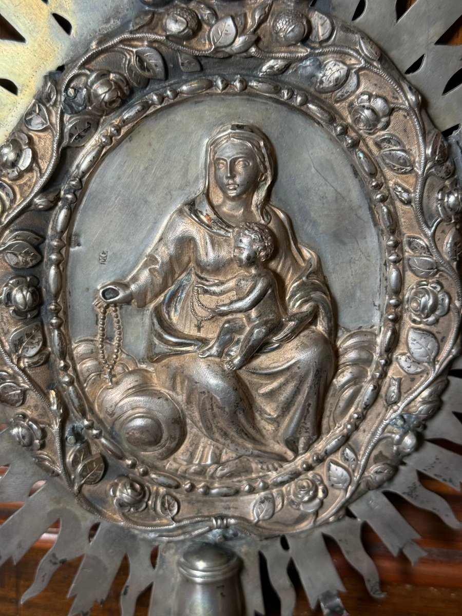 18th-century Chiseled Silver Processional Mace Finial -photo-2