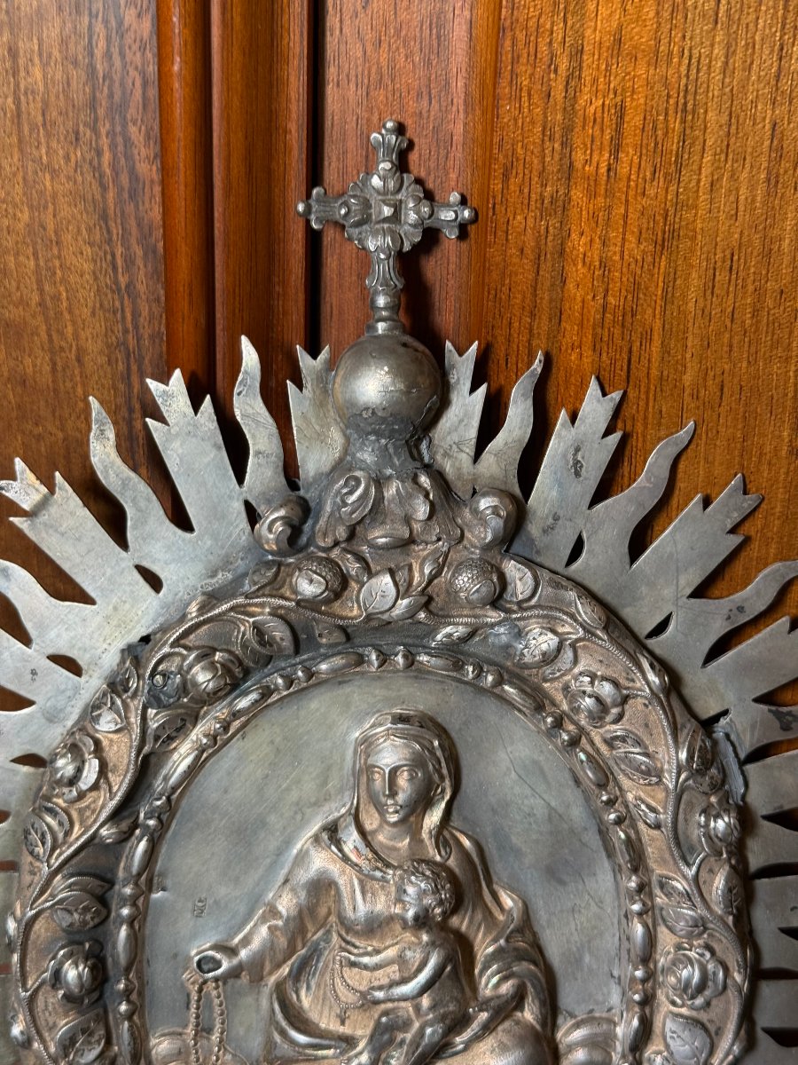 18th-century Chiseled Silver Processional Mace Finial -photo-3