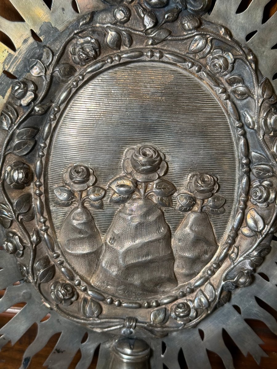 18th-century Chiseled Silver Processional Mace Finial -photo-1