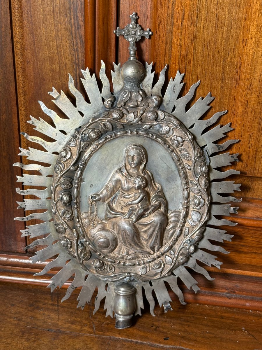 18th-century Chiseled Silver Processional Mace Finial 