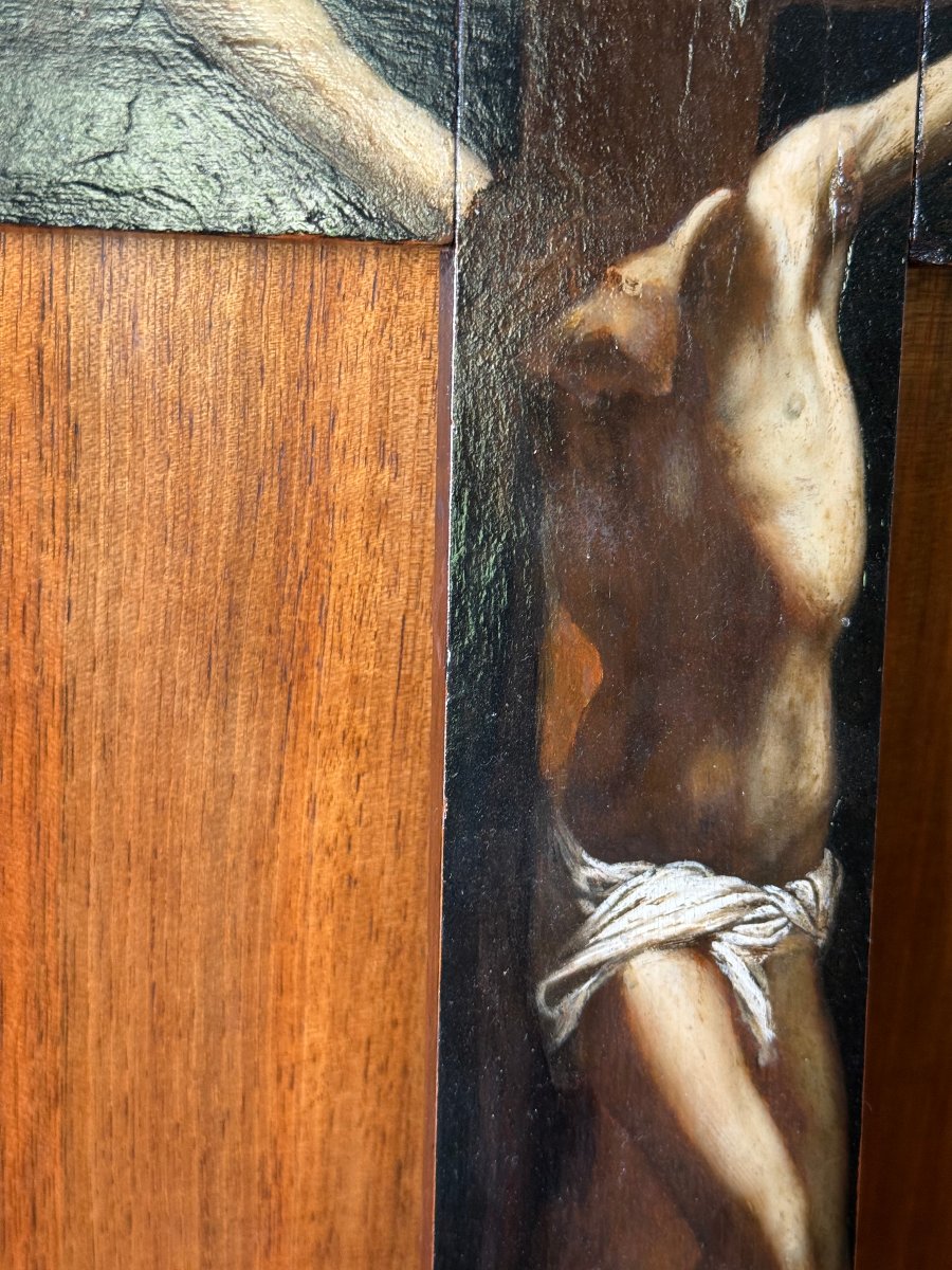 Painted Cross On A Shaped Panel  -photo-4