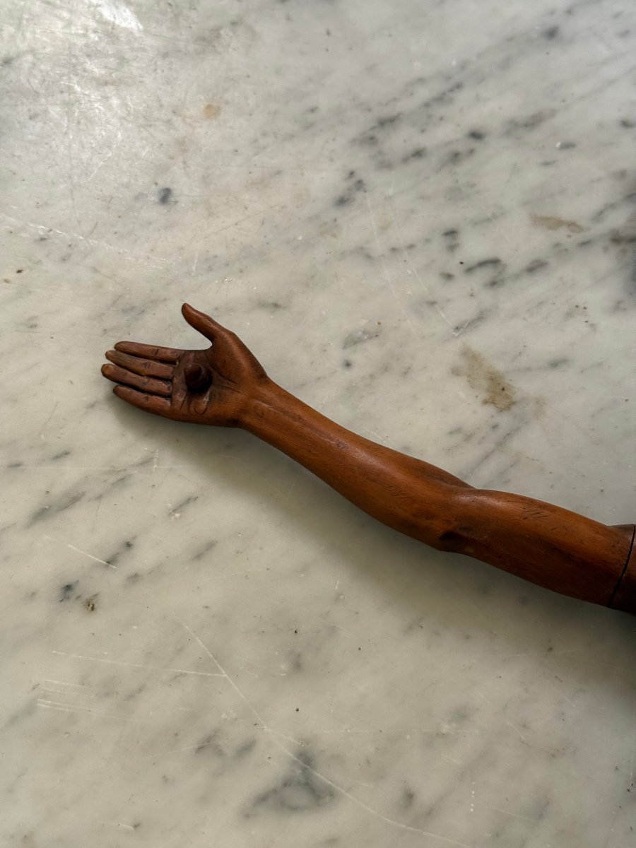 Crucifix en bois sculpté avec son parchemin-photo-3