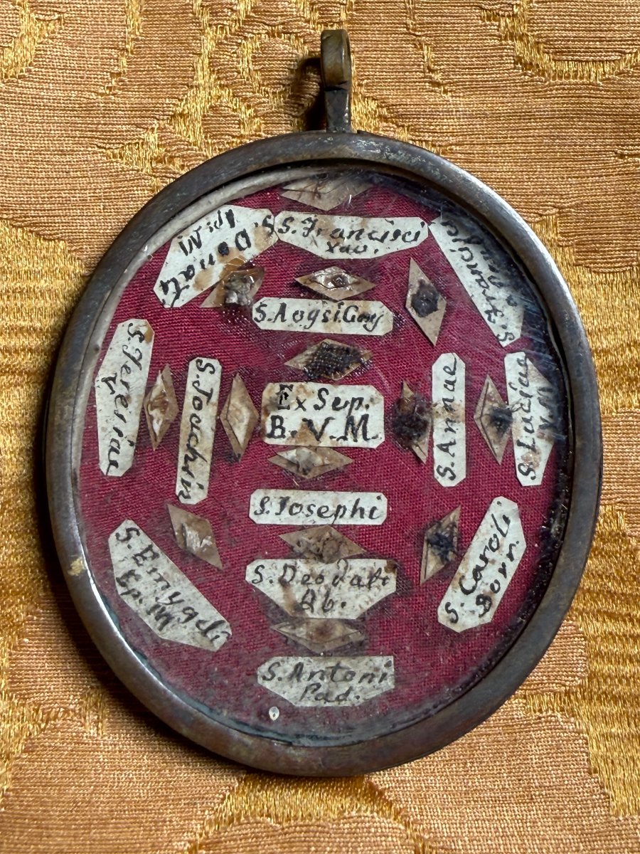 A Reliquary Case Containing The Relics Of 14 Saints 