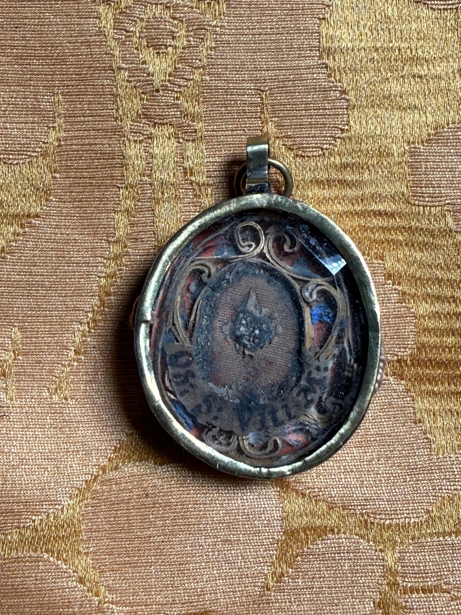 Metal Case Containing A Fragment Of A Relic Of St. Vitus The Martyr 